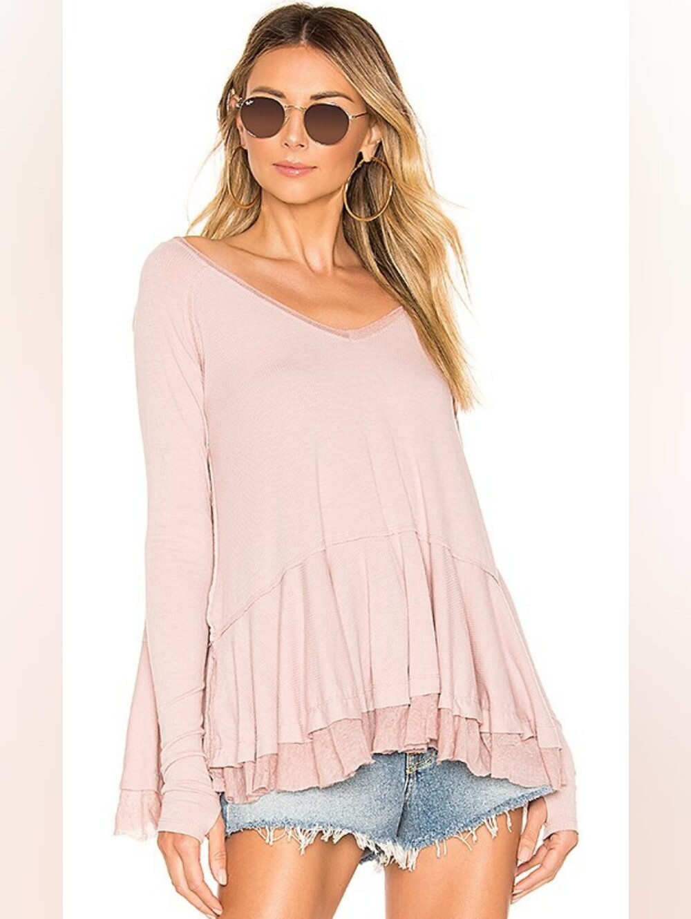 We The Free / Free People Tangerine Tee In Mauve